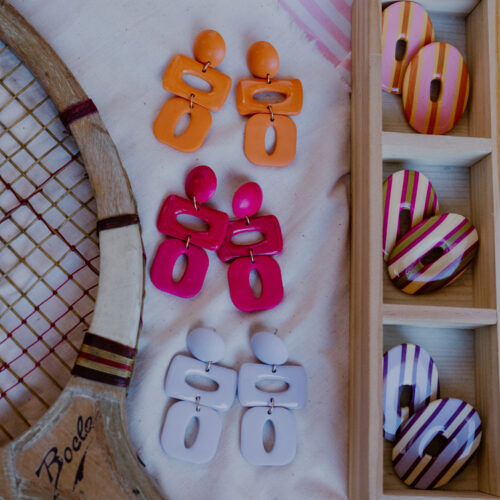 Boucles d'oreilles Sixtine (L) unies