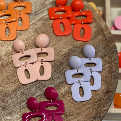 Boucles d'oreilles Sixtine (L) unies
