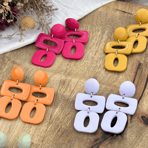 Boucles d'oreilles Sixtine (L) unies