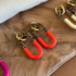 1 paire de pampilles interchangeables (M/L) pour créoles - Léo - Corail