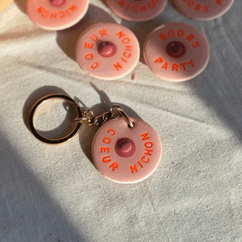 Porte-clés "nénés" - Octobre Rose 2025