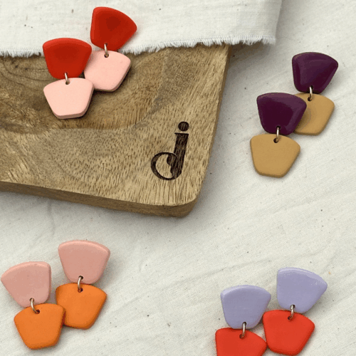 Boucles d'oreilles Tartine (S) - bicolore